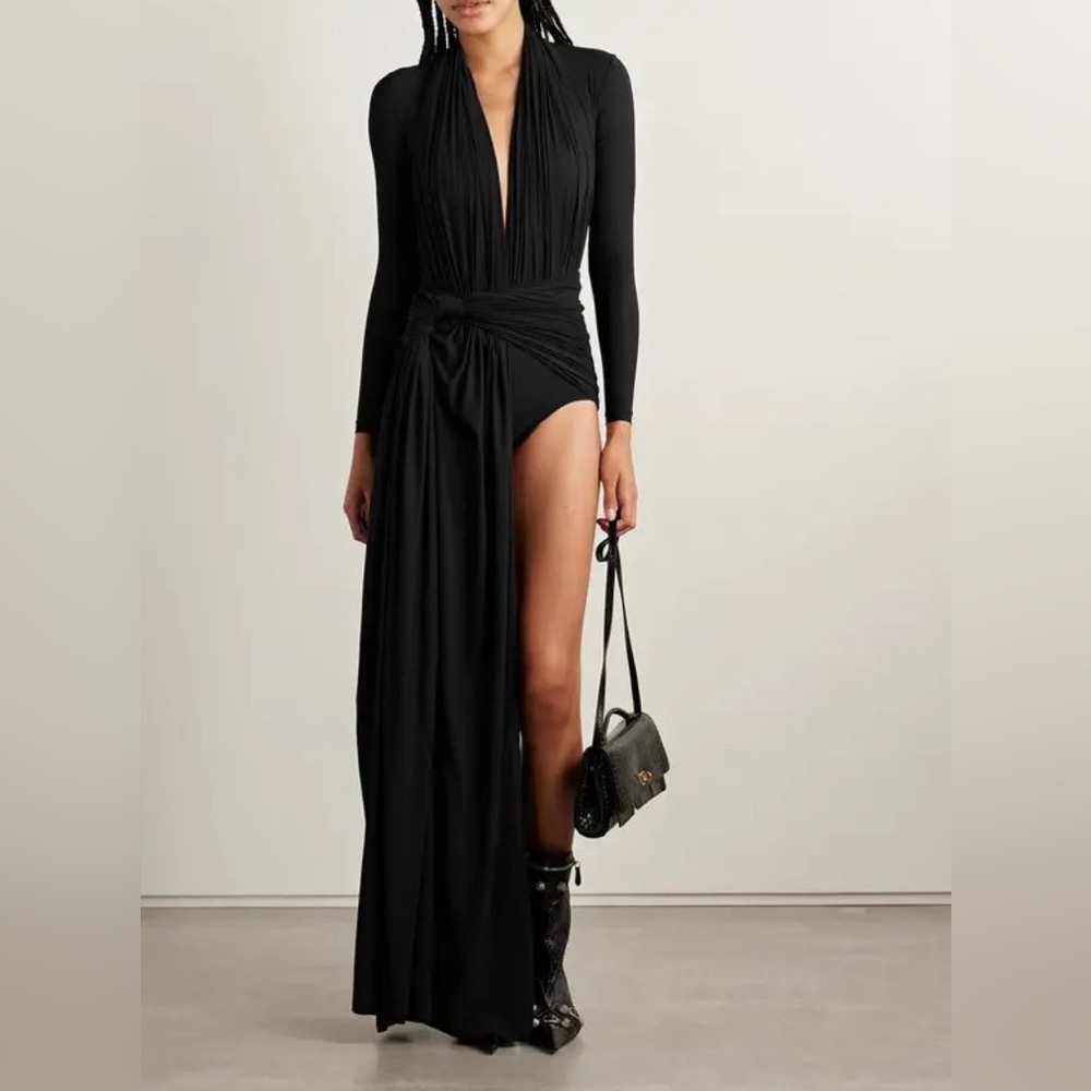 Balenciaga asymmetric Draped Minidress 2025
